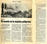 El mundo en la esquina peligrosa  [artículo] Abraham Santibáñez.