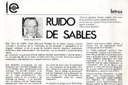 Ruido de sables.  [artículo]