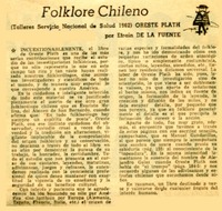 Folklore chileno  [artículo] E. de la F.