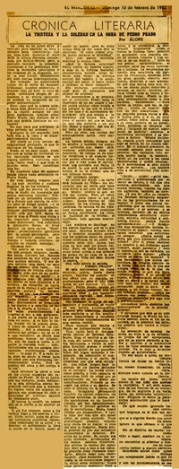 La tristeza y la soledad en la obra de Pedro Prado  [artículo] Alone.
