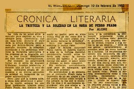 La tristeza y la soledad en la obra de Pedro Prado  [artículo] Alone.