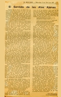 El sentido de las alas ajenas  [artículo] Raúl Silva Castro.