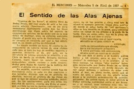 El sentido de las alas ajenas  [artículo] Raúl Silva Castro.