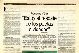 Estoy al rescate de los poetas olvidados"  [artículo] Manuel Herrera.