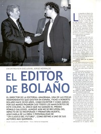 El editor de Bolaño  [artículo] Diana Massis.