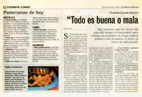 "Todo es buena o mala cueva y yo espero tener buena cueva" (entrevista)  [artículo] Jazmín Lolas.