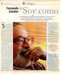Fernando Savater "Soy como Ricky Martin pero en feo".  [artículo]