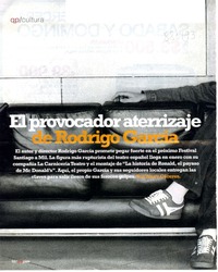 El Provocador aterrizaje de Rodrigo García.  [artículo] Yenny Cáceres