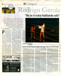 Rodrigo García "No sé si estoy hablando solo".  [artículo] Cristián Labarca Bravo