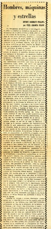 Hombres, máquinas y estrellas  [artículo] Fidel Araneda Bravo.