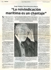 "La Reivindicación marítima es un chantaje"  [artículo] Juan José Vega.