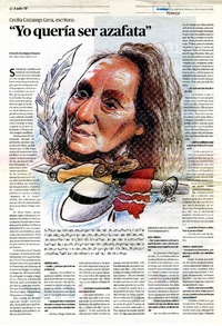 Yo quería ser azafata (entrevista)  [artículo] Eduardo Henríquez Ormeño.