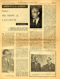 Sobre Ricardo A. Latcham  [artículo] Hernán Loyola.