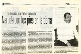 Neruda con los pies en la tierra Su militancia en el Partido Comunista [artículo] :