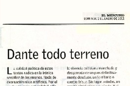 Dante todo terreno  [artículo] Ignacio Rodríguez.