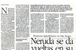 Neruda se da vueltas en su tumba  [artículo] Fernando Barraza.
