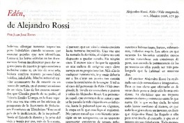 Edèn, de Alejandro Rossi  [artículo] Juan Josè Reyes.