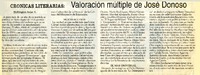 Valoración múltiple de José Donoso  [artículo] Wellington Rojas Valdebenito.