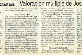 Valoración múltiple de José Donoso  [artículo] Wellington Rojas Valdebenito.