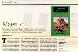 Maestro  [artículo]Juan Manuel Vial.