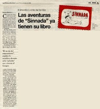 Las aventuras de "Sinnada" ya tiene su libro  [artículo] Natalia Bobadilla.