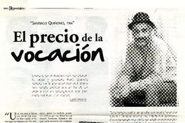El precio de la vocación  [artículo] Andrés Carrasco Ruiz.