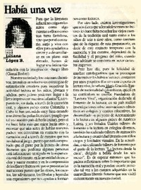 Había una vez  [artículo] Liliana López B.