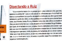 Disectando a Ruíz  [artículo] Christine Buci-Glucksmann, ... [et.al]