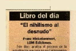 "El nihilismo al desnudo"  [artículo]