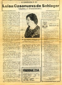 Luisa Casanueva de Schlager.  [artículo]
