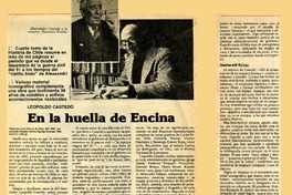 En la huella de Encina  [artículo] Jaime Quezada.