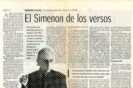 El Simenon de los versos. (entrevistas) [artículo] Patricio Tapia