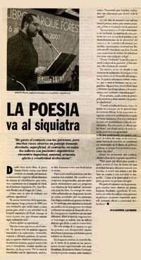 La poesía va al siquiatra  [artículo] Alejandro Lavquen.