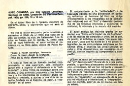 Sube conmigo  [artículo] C.E.L.