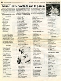 Ivonne Díaz encantada con la poesía  [artículo].