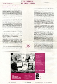 La poética de un novelista  [artículo] José Ramón Ripoll.