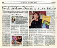 Novela de Marcela Serrano se lanza en italiano  [artículo] Carolina Andonie Dracos.