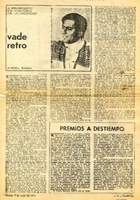 Vade retro  [artículo] Angel Rama.