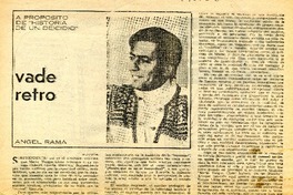 Vade retro  [artículo] Angel Rama.