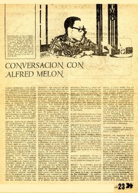 Conversación con Alfred Melon (entrevista)  [artículo] Nancy Morejón <y> Rogelio Martínez Furé.