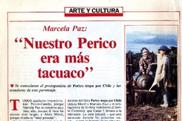 Nuestro Perico era más tacuaco": [entrevista] [artículo] Francisca Aninat.