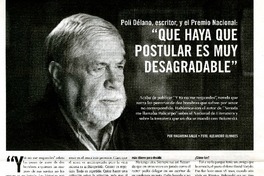 "Qué haya que postular es muy desagradable" (entrevista)  [artículo] Macarena Gallo.