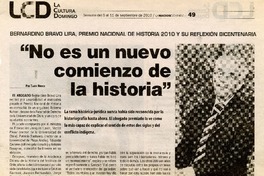 "No es un nuevo comienzo de la historia"  [artículo] Tanya Hirsch.
