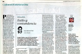 Estilo y contundencia  [artículo] Juan Manuel Vial.