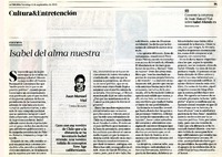 Isabel del alma nuestra  [artículo] Juan Manuel Vial.