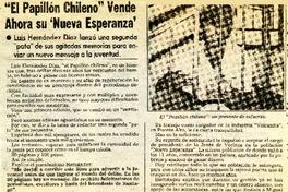 El papillón chileno" vende ahora su "Nueva esperanza".  [artículo]
