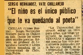 El niño es el único público que le va quedando al poeta".  [artículo]