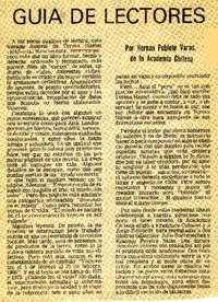 Guía de lectores  [artículo] Hernán Poblete Varas.
