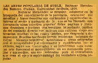 Las artes populares de Ñuble.  [artículo]