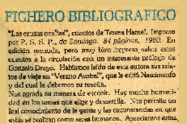 Las causas ocultas"  [artículo] Carlos René Ibacache I.
